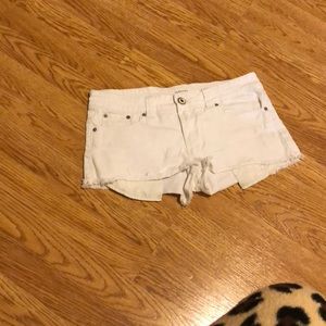 White short shorts. Matches a lot of things